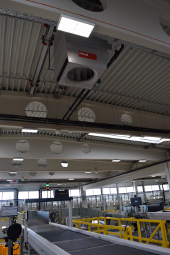 TopVent® ventilacijska jedinica u hali.