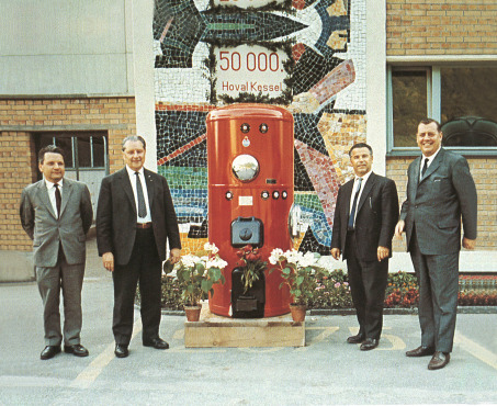 Obilježena prodaja 50 000 Hoval kotlova (1965)